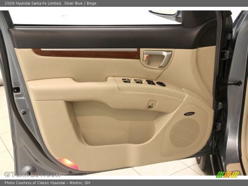 Silver Blue / Beige 2009 Hyundai Santa Fe Limited