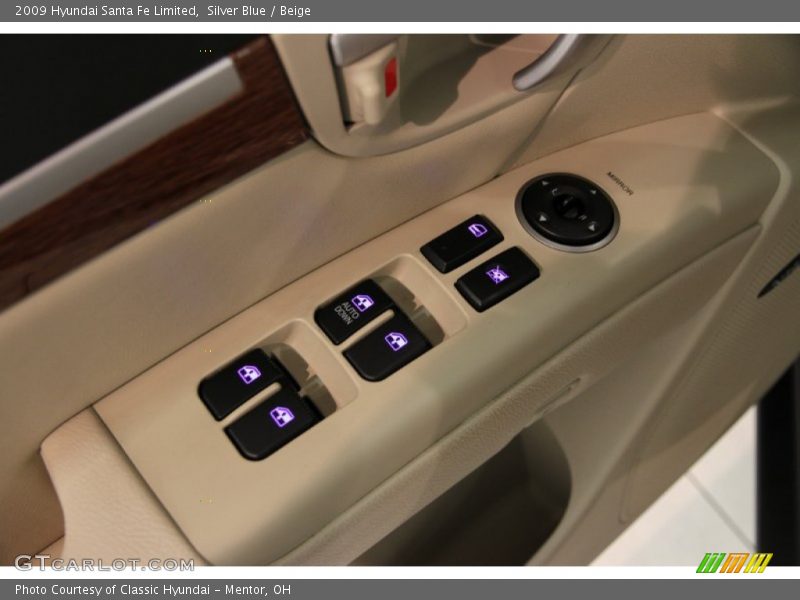Silver Blue / Beige 2009 Hyundai Santa Fe Limited