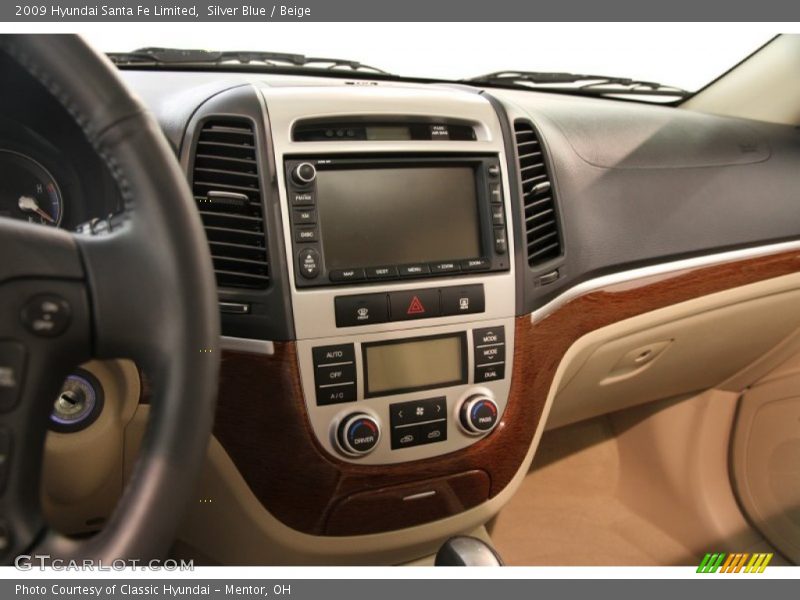 Silver Blue / Beige 2009 Hyundai Santa Fe Limited