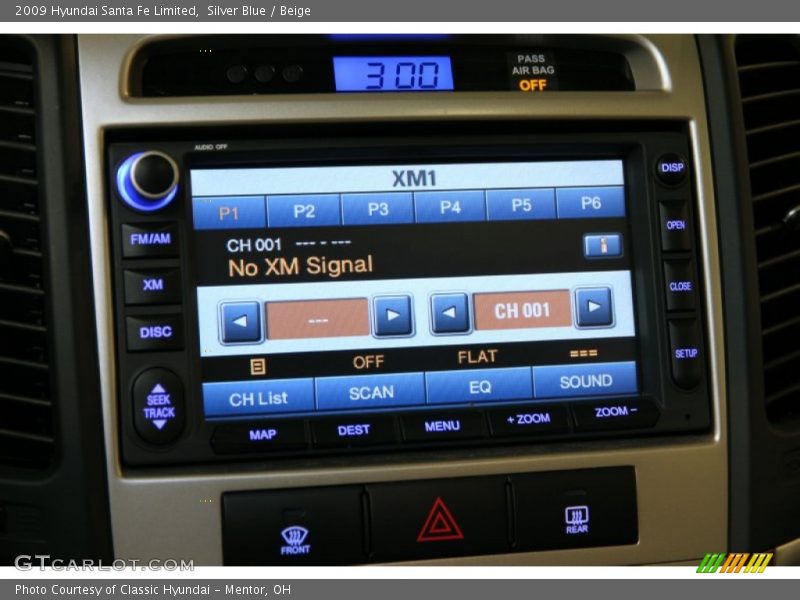 Silver Blue / Beige 2009 Hyundai Santa Fe Limited