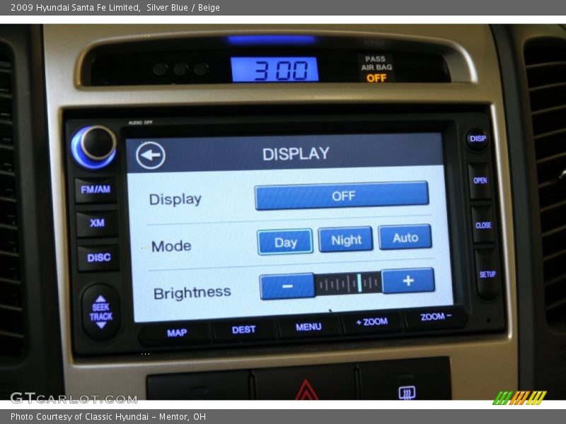 Silver Blue / Beige 2009 Hyundai Santa Fe Limited