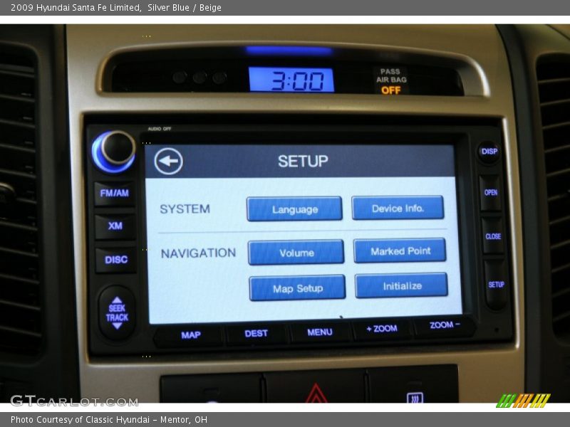 Silver Blue / Beige 2009 Hyundai Santa Fe Limited