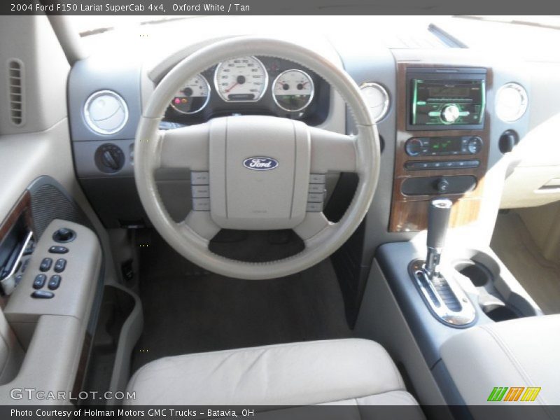 Oxford White / Tan 2004 Ford F150 Lariat SuperCab 4x4