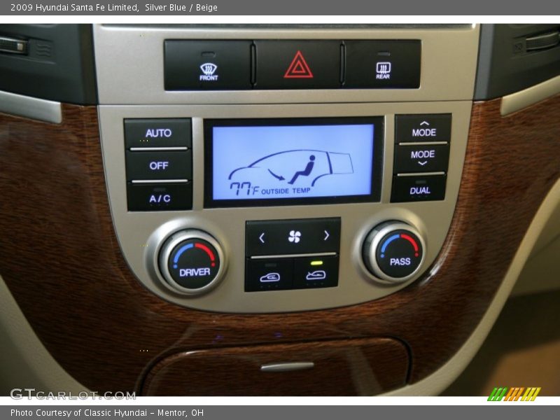 Silver Blue / Beige 2009 Hyundai Santa Fe Limited