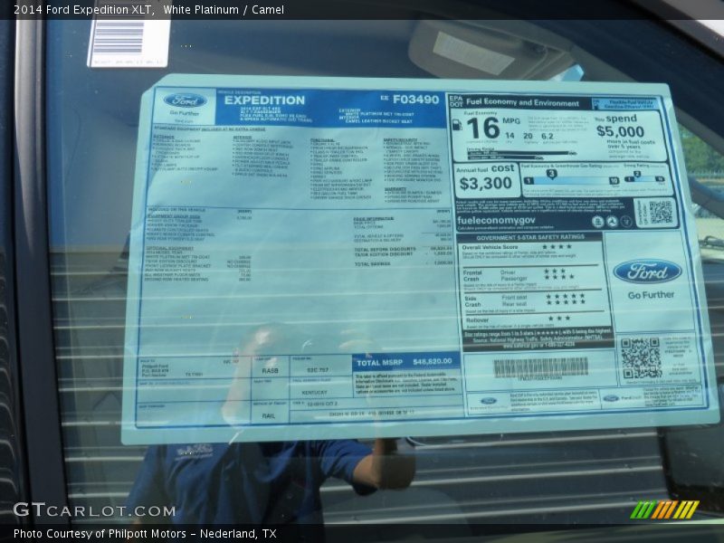 White Platinum / Camel 2014 Ford Expedition XLT