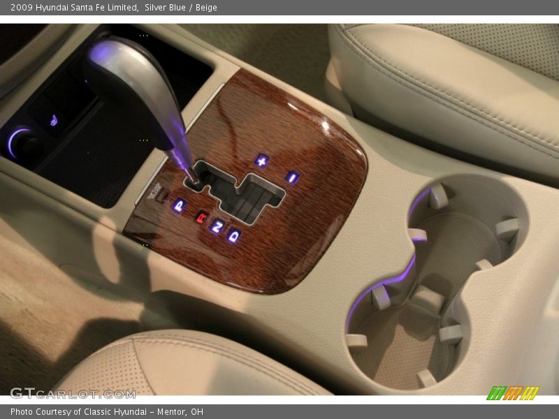 Silver Blue / Beige 2009 Hyundai Santa Fe Limited