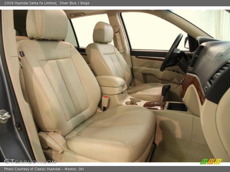 Silver Blue / Beige 2009 Hyundai Santa Fe Limited