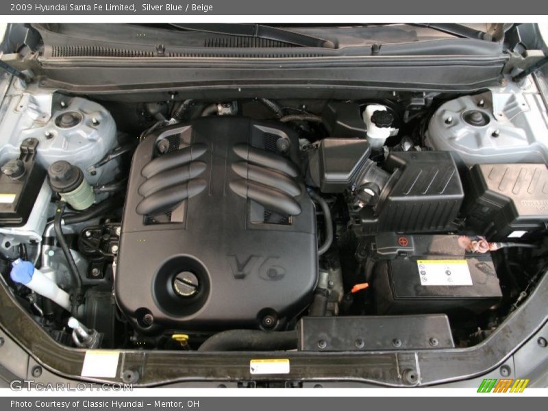 Silver Blue / Beige 2009 Hyundai Santa Fe Limited