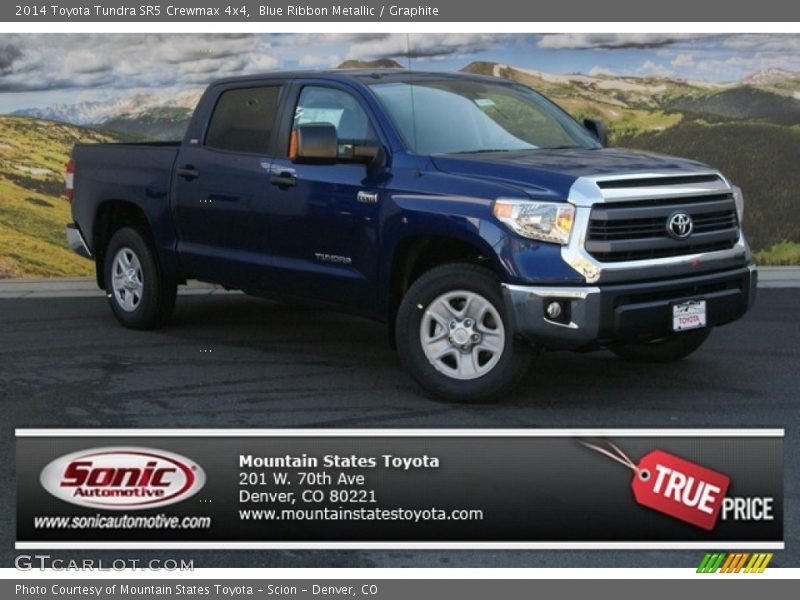 Blue Ribbon Metallic / Graphite 2014 Toyota Tundra SR5 Crewmax 4x4