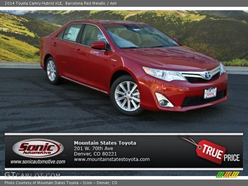 Barcelona Red Metallic / Ash 2014 Toyota Camry Hybrid XLE