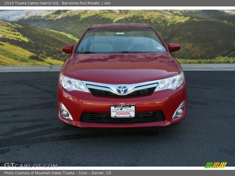 Barcelona Red Metallic / Ash 2014 Toyota Camry Hybrid XLE