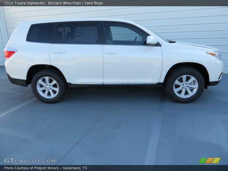 Blizzard White Pearl / Sand Beige 2013 Toyota Highlander