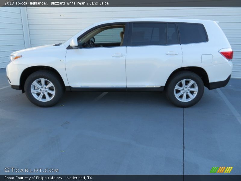 Blizzard White Pearl / Sand Beige 2013 Toyota Highlander