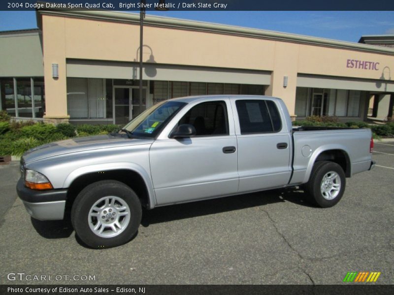 Bright Silver Metallic / Dark Slate Gray 2004 Dodge Dakota Sport Quad Cab