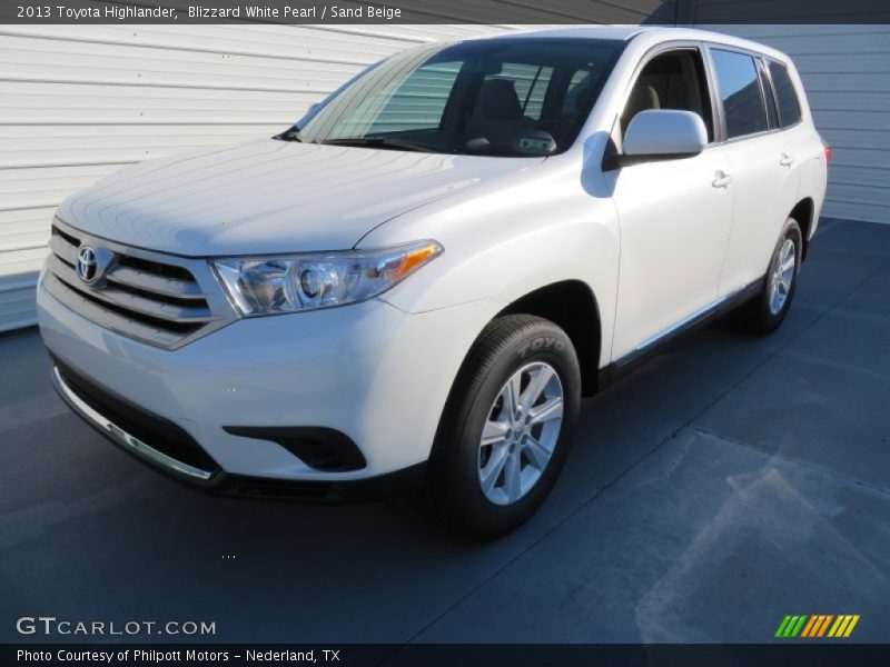 Blizzard White Pearl / Sand Beige 2013 Toyota Highlander