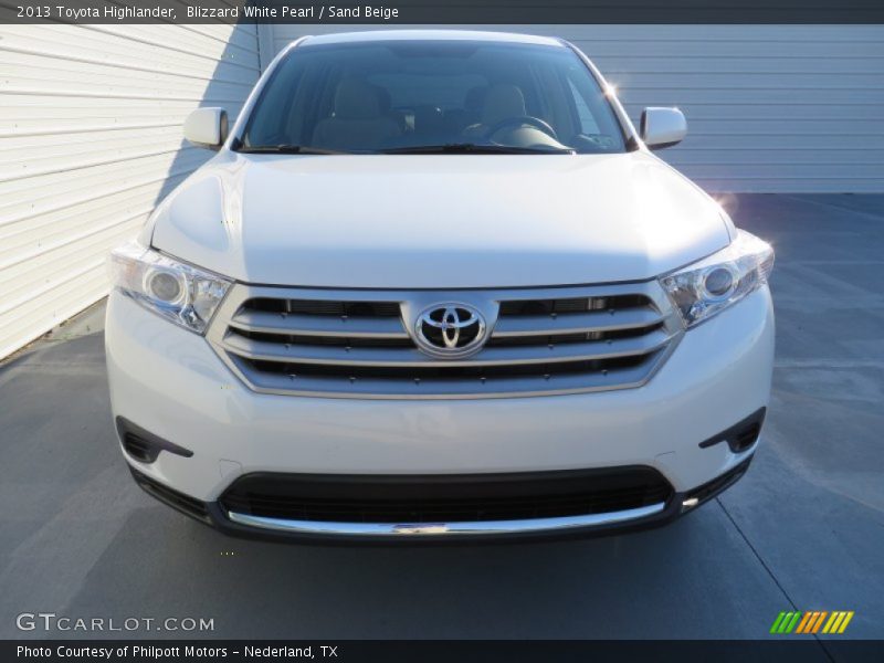 Blizzard White Pearl / Sand Beige 2013 Toyota Highlander