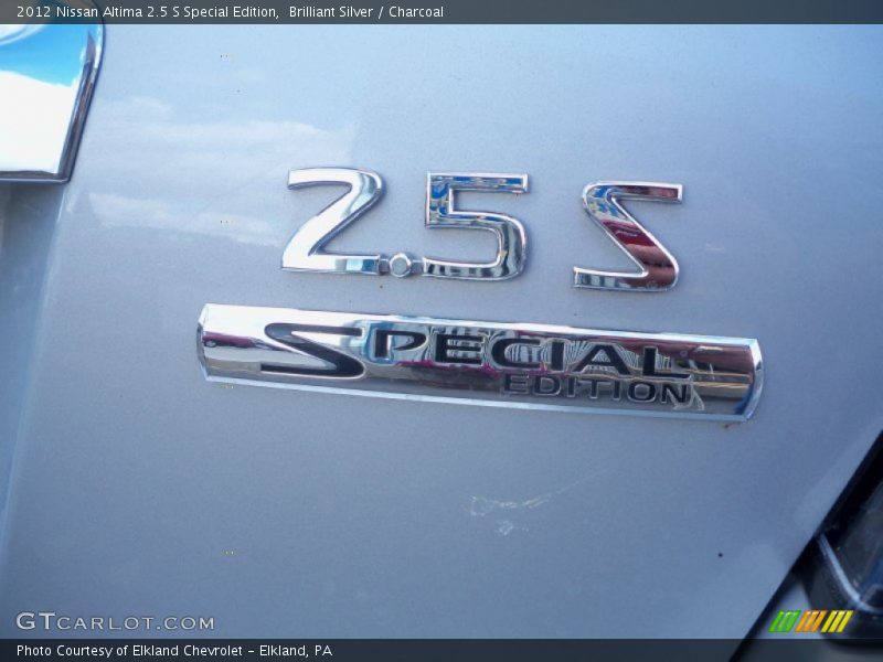 Brilliant Silver / Charcoal 2012 Nissan Altima 2.5 S Special Edition