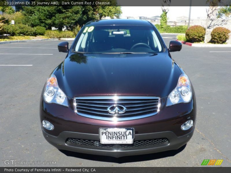 Dark Current Red / Chestnut 2010 Infiniti EX 35 Journey AWD