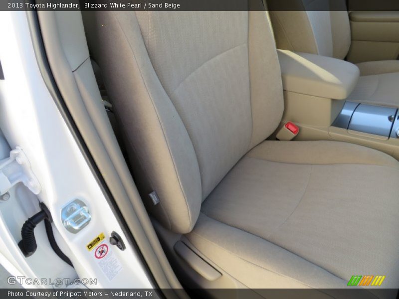 Blizzard White Pearl / Sand Beige 2013 Toyota Highlander