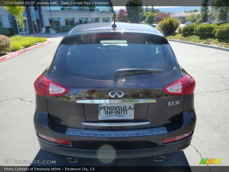 Dark Current Red / Chestnut 2010 Infiniti EX 35 Journey AWD