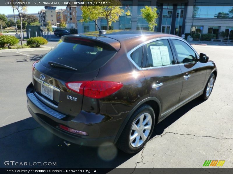 Dark Current Red / Chestnut 2010 Infiniti EX 35 Journey AWD