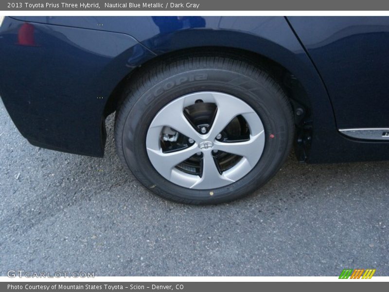 Nautical Blue Metallic / Dark Gray 2013 Toyota Prius Three Hybrid