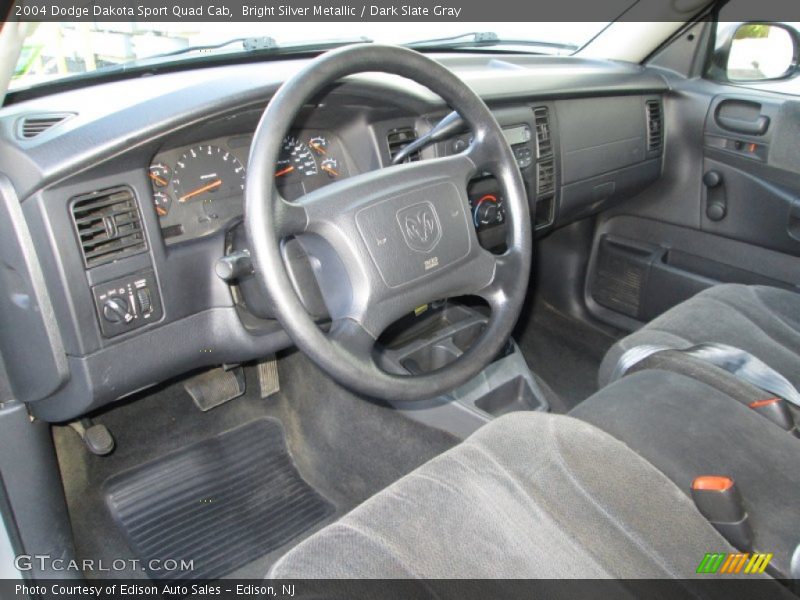 Bright Silver Metallic / Dark Slate Gray 2004 Dodge Dakota Sport Quad Cab