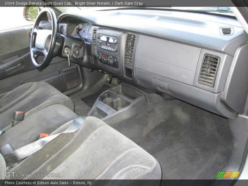 Bright Silver Metallic / Dark Slate Gray 2004 Dodge Dakota Sport Quad Cab