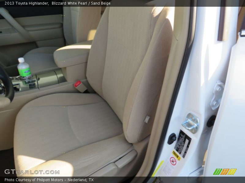 Blizzard White Pearl / Sand Beige 2013 Toyota Highlander
