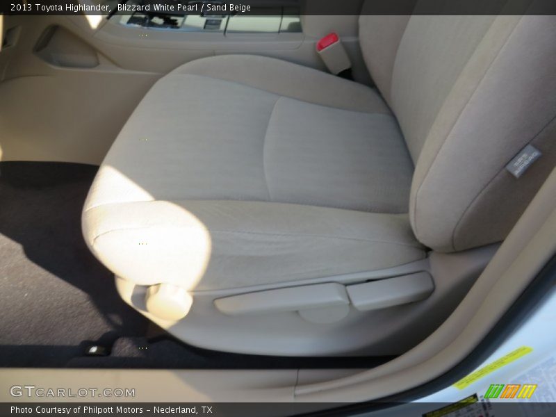 Blizzard White Pearl / Sand Beige 2013 Toyota Highlander