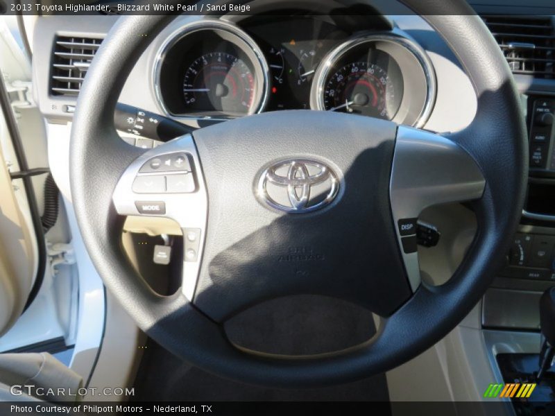 Blizzard White Pearl / Sand Beige 2013 Toyota Highlander