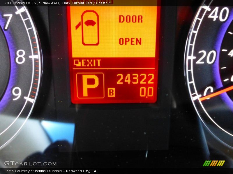 Dark Current Red / Chestnut 2010 Infiniti EX 35 Journey AWD