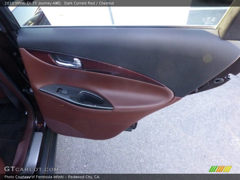 Dark Current Red / Chestnut 2010 Infiniti EX 35 Journey AWD