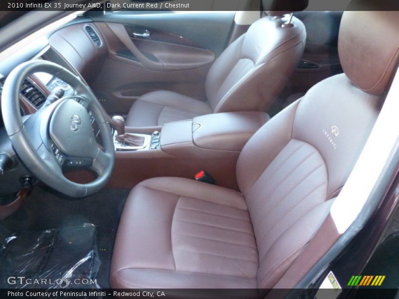 Dark Current Red / Chestnut 2010 Infiniti EX 35 Journey AWD