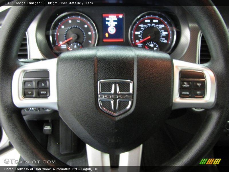 Bright Silver Metallic / Black 2012 Dodge Charger SE