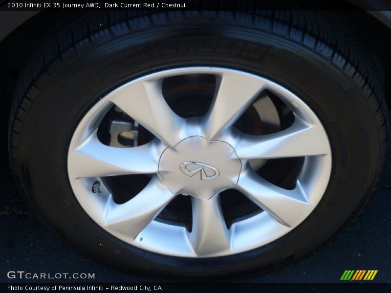 Dark Current Red / Chestnut 2010 Infiniti EX 35 Journey AWD