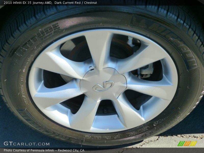 Dark Current Red / Chestnut 2010 Infiniti EX 35 Journey AWD