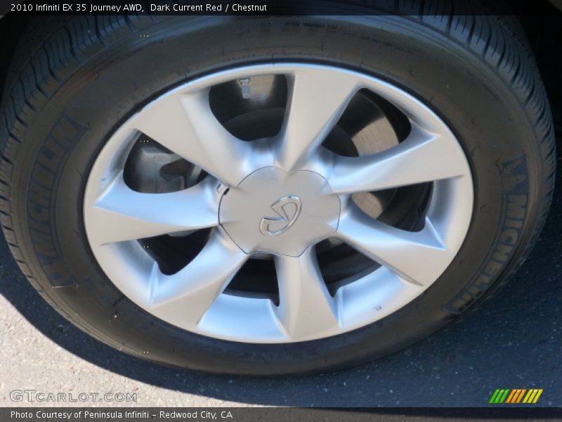 Dark Current Red / Chestnut 2010 Infiniti EX 35 Journey AWD