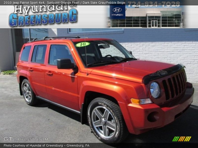 Sunburst Orange Pearl / Dark Slate Gray/Pebble Beige 2010 Jeep Patriot Sport 4x4