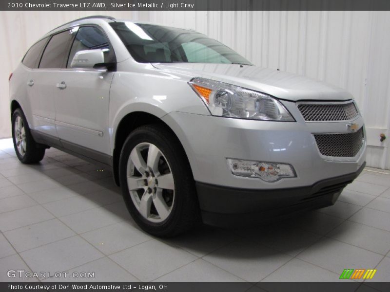 Silver Ice Metallic / Light Gray 2010 Chevrolet Traverse LTZ AWD