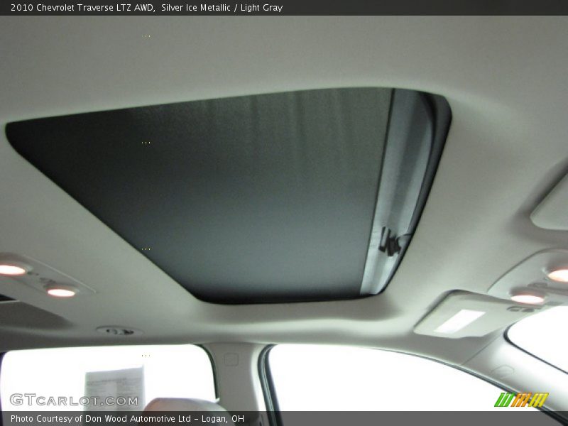Silver Ice Metallic / Light Gray 2010 Chevrolet Traverse LTZ AWD