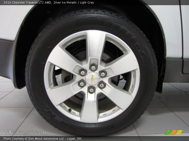 Silver Ice Metallic / Light Gray 2010 Chevrolet Traverse LTZ AWD