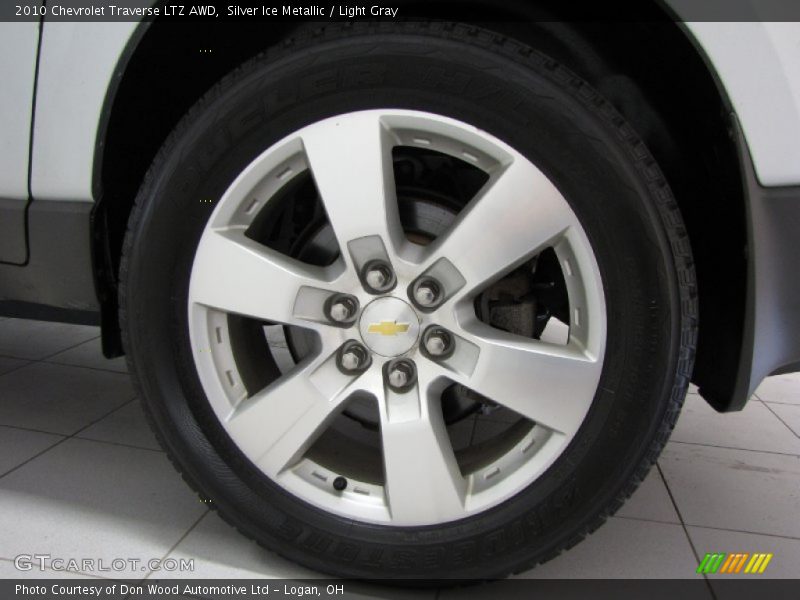 Silver Ice Metallic / Light Gray 2010 Chevrolet Traverse LTZ AWD