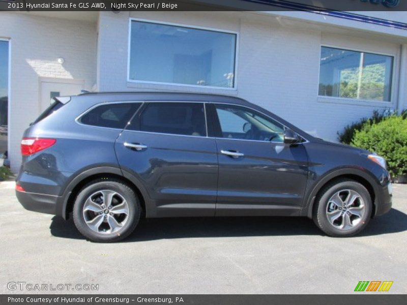 Night Sky Pearl / Beige 2013 Hyundai Santa Fe GLS AWD