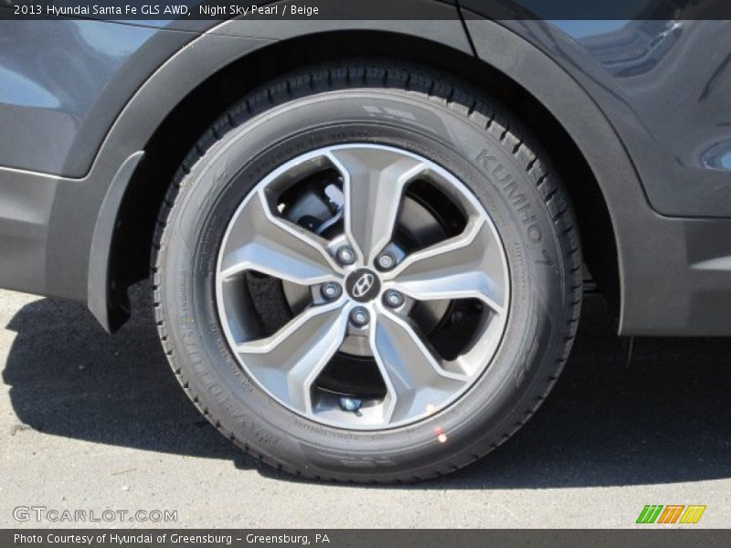 Night Sky Pearl / Beige 2013 Hyundai Santa Fe GLS AWD