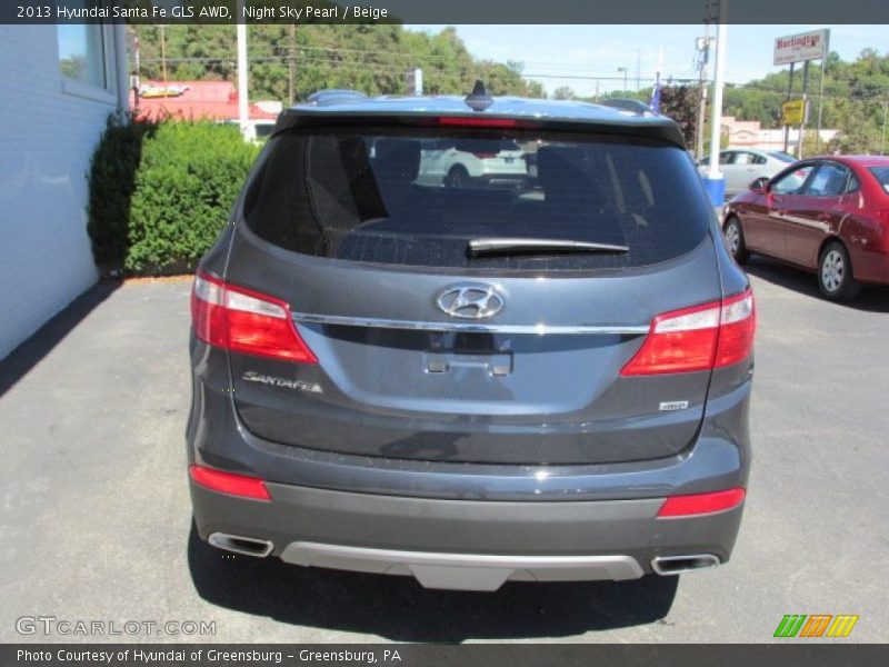 Night Sky Pearl / Beige 2013 Hyundai Santa Fe GLS AWD