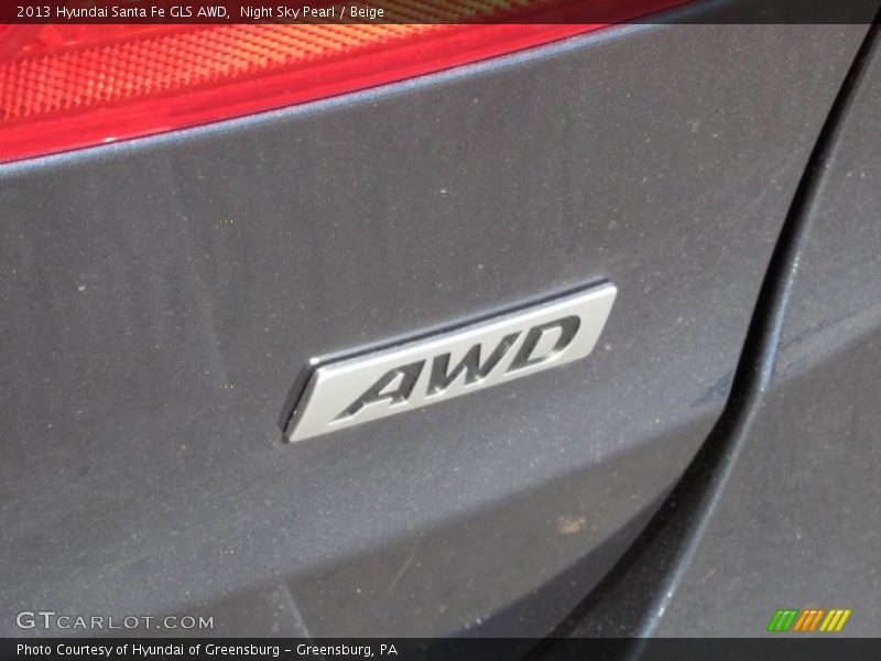 Night Sky Pearl / Beige 2013 Hyundai Santa Fe GLS AWD