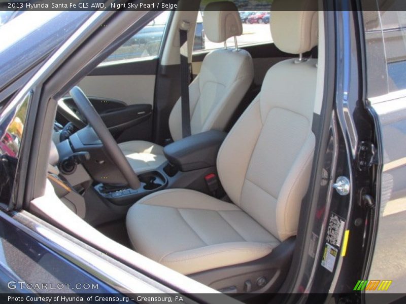 Night Sky Pearl / Beige 2013 Hyundai Santa Fe GLS AWD