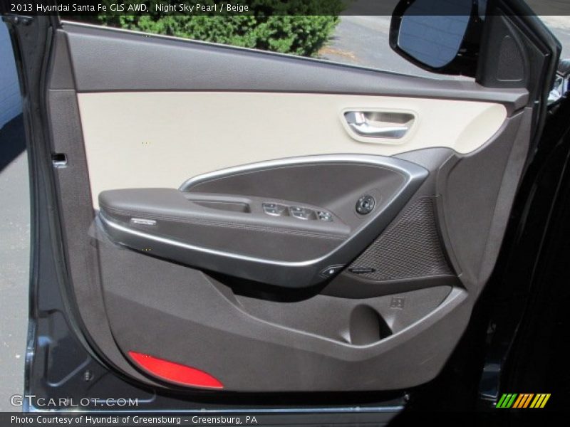 Night Sky Pearl / Beige 2013 Hyundai Santa Fe GLS AWD