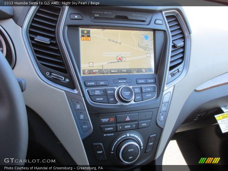 Night Sky Pearl / Beige 2013 Hyundai Santa Fe GLS AWD
